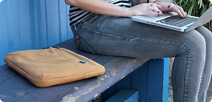 STM Axis Laptop Sleeve In Use